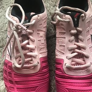 Pink Reebok CrossFit shoes